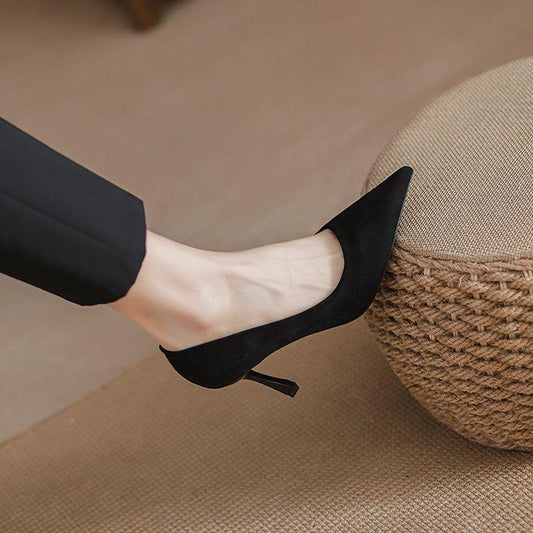 Pointed toe French high heels